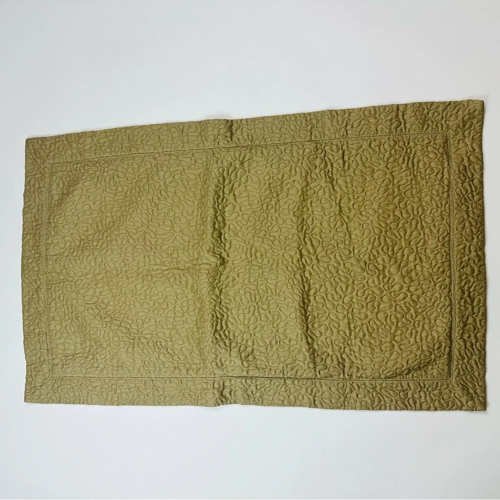 Peacock Alley Tan Camel Egyptian Cotton Quilted King Pillow Shams Set of 2